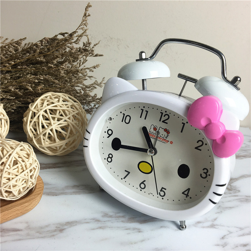 KT square cartoon creative bell alarm (white)1