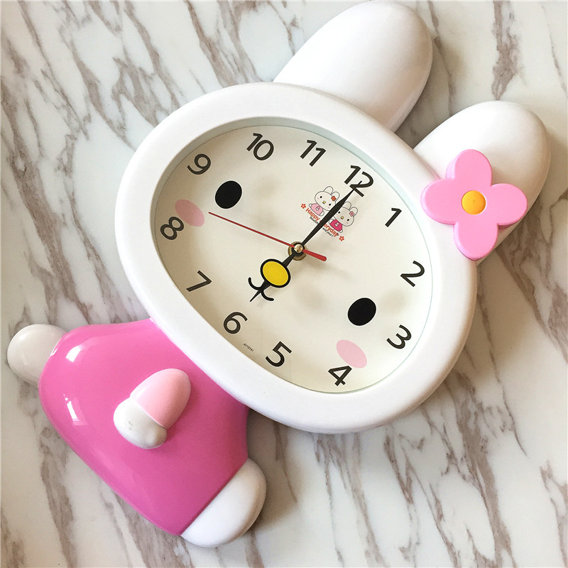 Fashion beautiful cartoon rabbit style electronic clock clock1