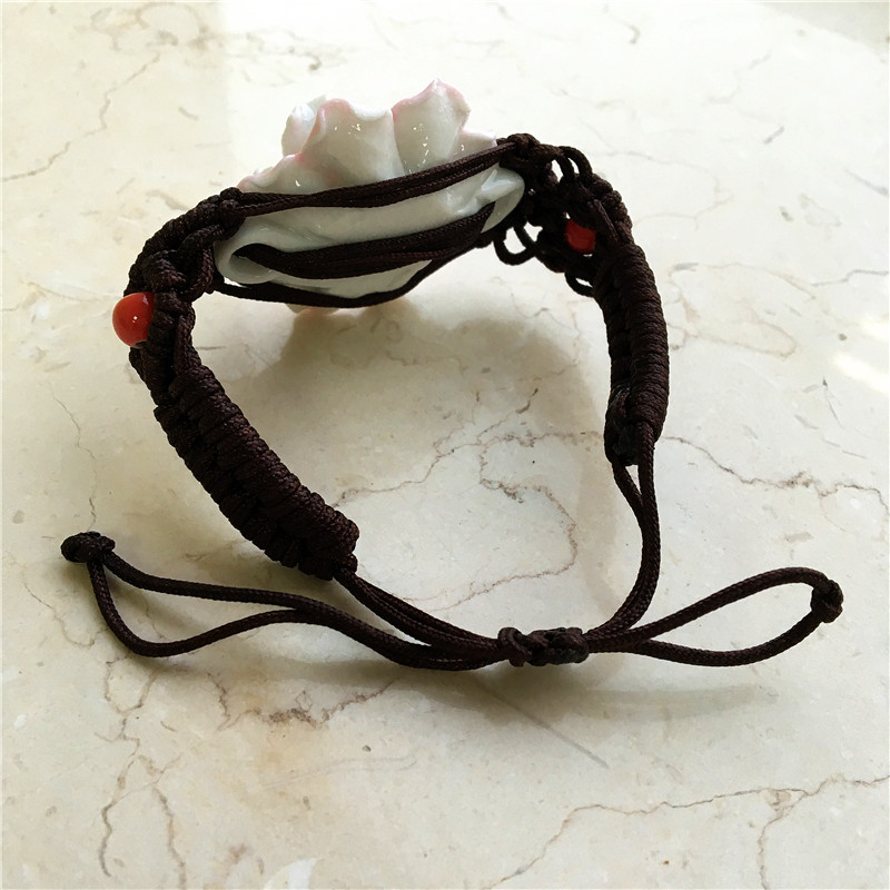 Retro HANDMADE KNITTED ceramic bracelet2