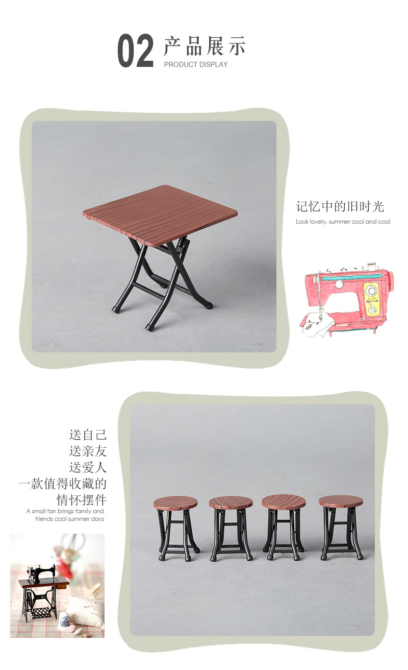 Jane Home Furnishing sleeve compact mini table chair set creative decoration O2413