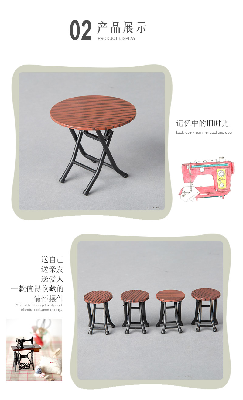 Jane Home Furnishing sleeve compact mini table chair set creative decoration O2423