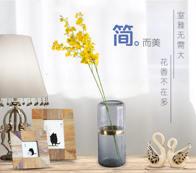 New dance orchid home indoor simulation flower hall, table, home office, model room, decorative flower arrangement, emulation flower.1