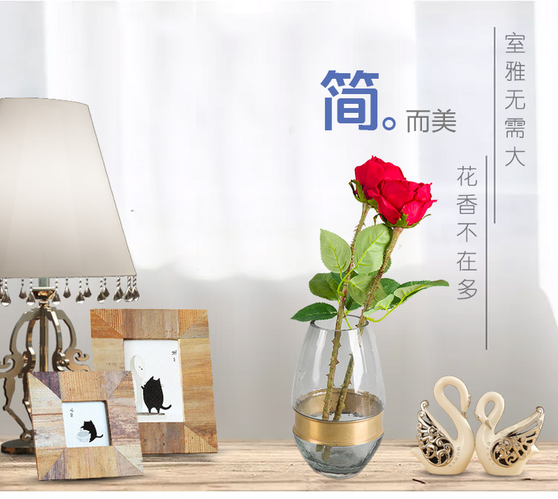 Bud, rose, trumpet, silk cloth, home interior simulation flower hall, table, home office, model room, decoration, flower arranging, emulation flower.1