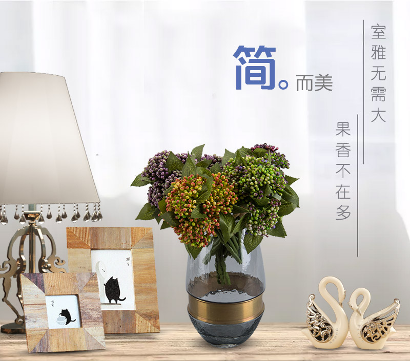 The rubber flower fruit is glued home, the indoor simulation flower hall, the dining room, the home office, the model room, the decoration flower arrangement flower simulation flower.1