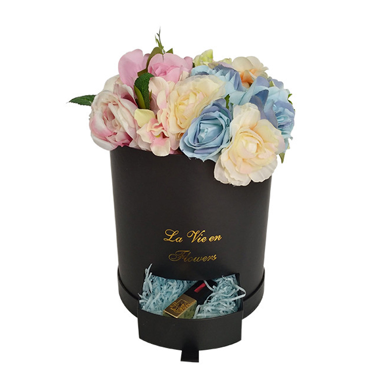 A large drawer box cylindrical flower box flower barrels barrels packaging box box hold flowers5