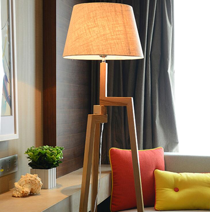 European K-37 beauty lamp lamp cloth + Creative wooden villa model room lamp1