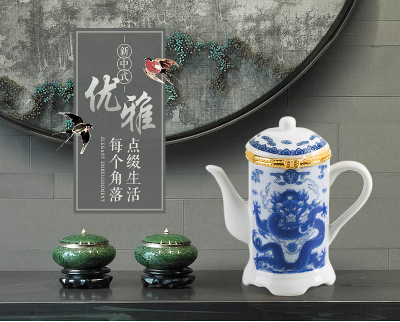 The characteristics of wind Chinese toothpick tube shaped teapot (porcelain)1