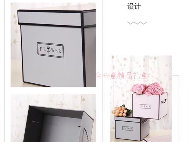 Single square barrel gift box packaging materials hold flowers wedding candy gift box gift box3