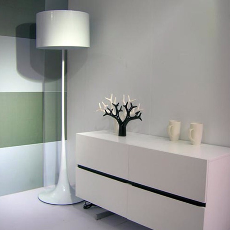 Nordic IKEA modern simple wind floor lamp K-3003 black and white two color optional living room bedside floor lamp4