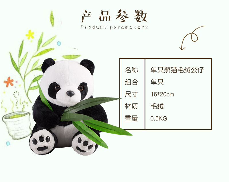A single panda PLUSH BOY2