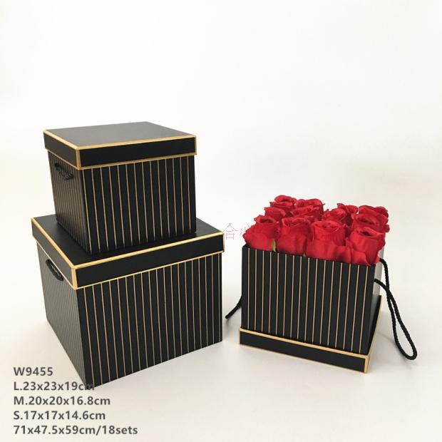 Exquisite gift box square bars flowers hand hug bucket wedding candy gift box gift box1
