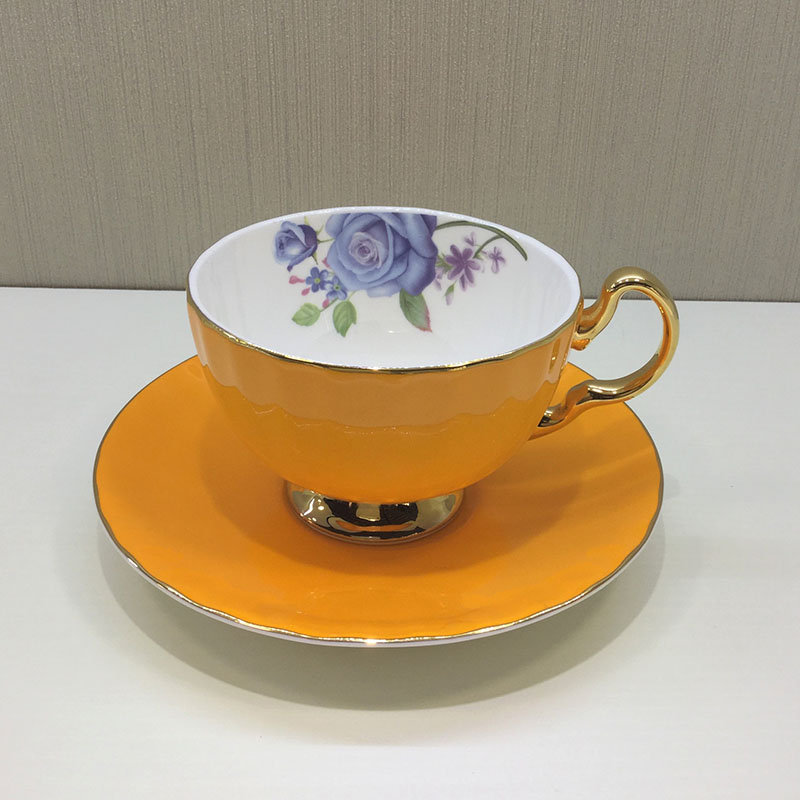 Proudly ceramic high bone porcelain coffee cup Milan Cup - Orange2