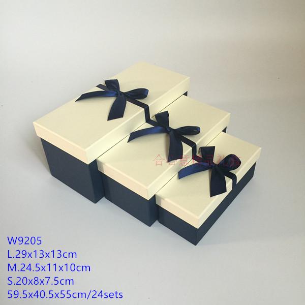 Factory direct supply high-end gift box rectangular three piece flower box, bow tie gift box2
