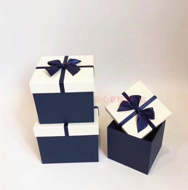 Gift box square plus 3 piece gift box, square, simple gift box, flower box2