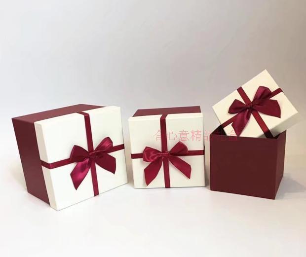 Gift box square plus 3 piece gift box, square, simple gift box, flower box3