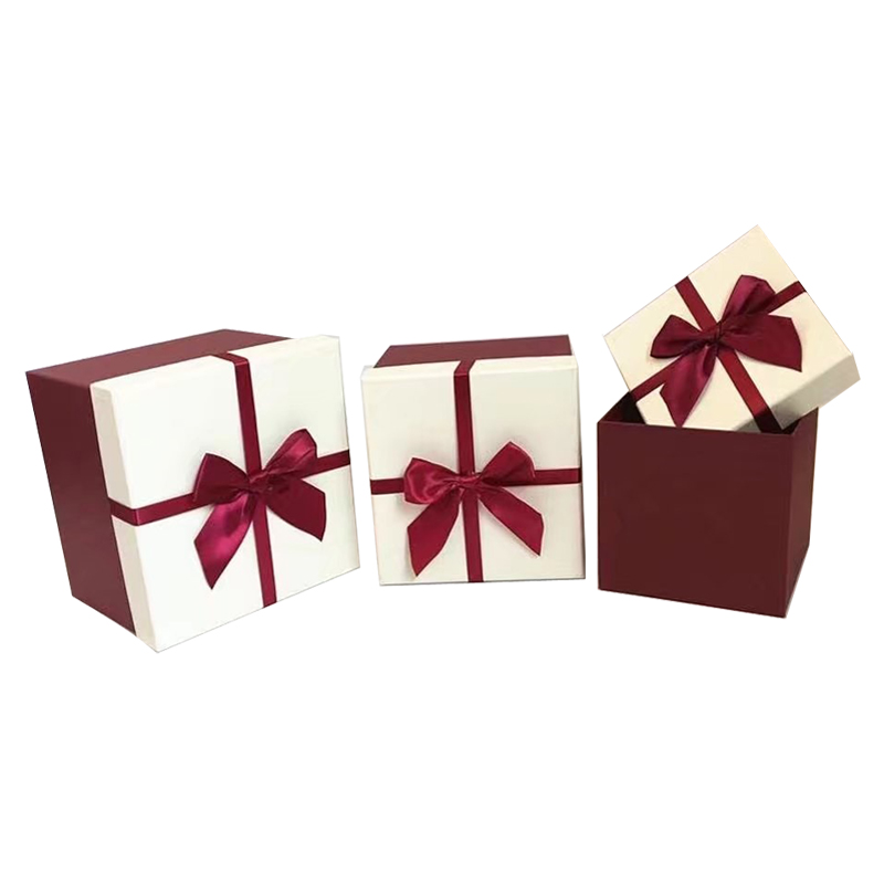 Gift box square plus 3 piece gift box, square, simple gift box, flower box4