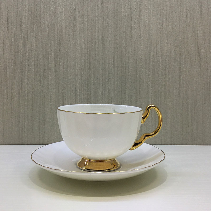 Proud ceramic western style coffee cup dish stroke white bone china coffee cup dish2