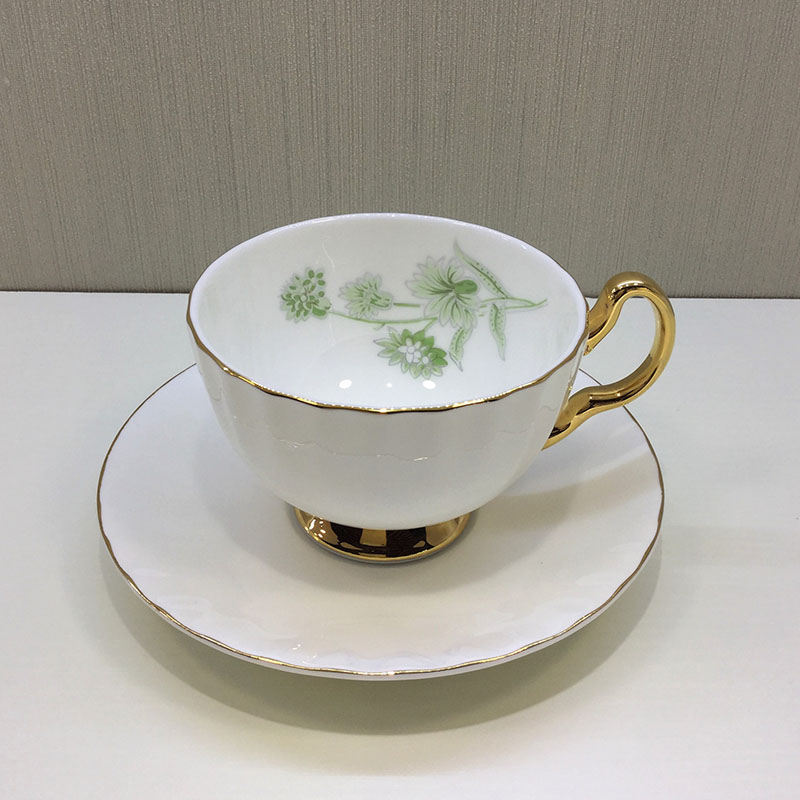 Proud ceramic western style coffee cup dish stroke white bone china coffee cup dish4