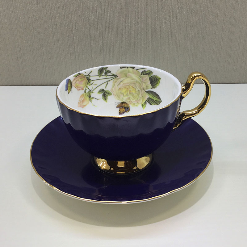 Proudly ceramic top bone porcelain coffee cup Milan Cup - Blue2