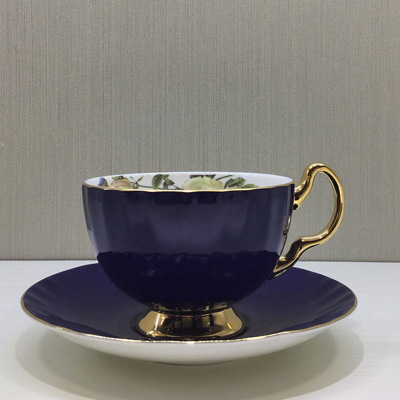 Proudly ceramic top bone porcelain coffee cup Milan Cup - Blue3