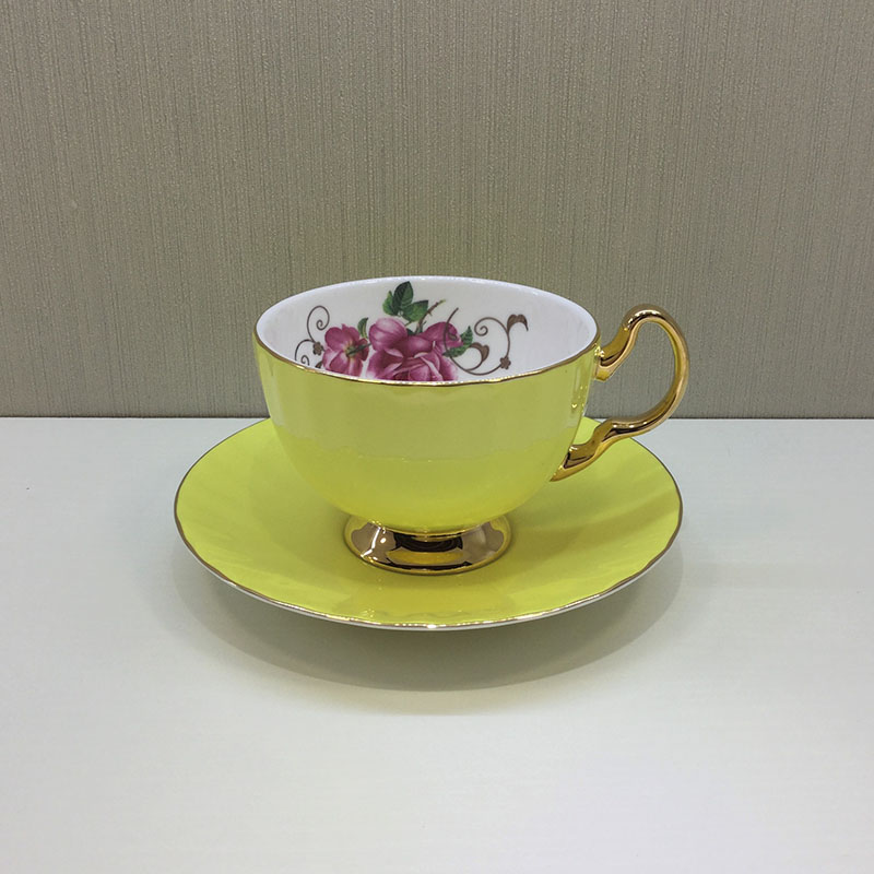 Proud ceramics, high grade bone china coffee cup Milan Cup - yellow2