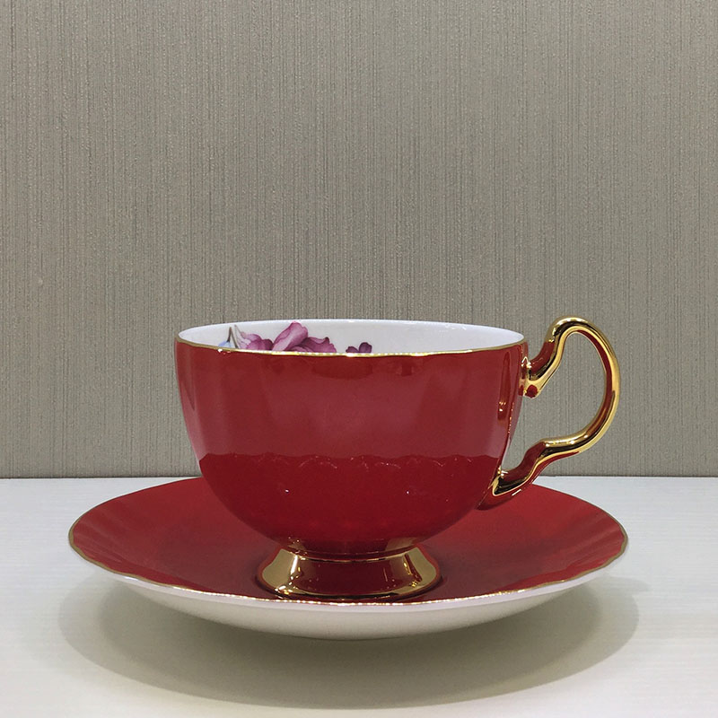 Proud ceramics, high grade bone china coffee cup Milan Cup - red1