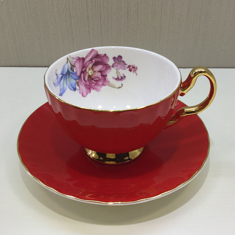 Proud ceramics, high grade bone china coffee cup Milan Cup - red2