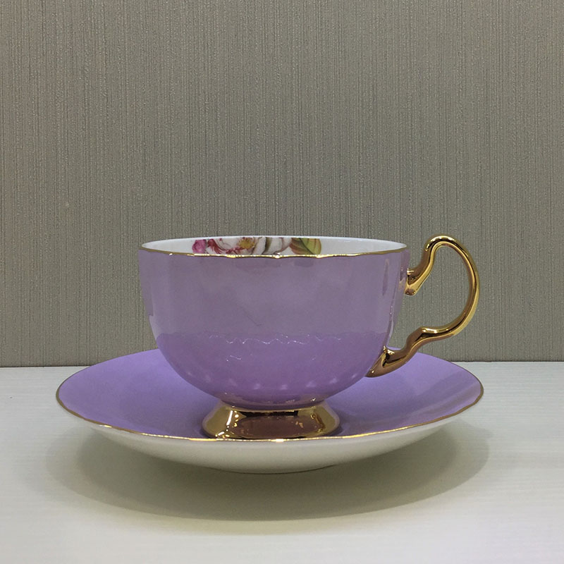 Proudly ceramic high bone porcelain coffee cup Milan Cup - Purple1