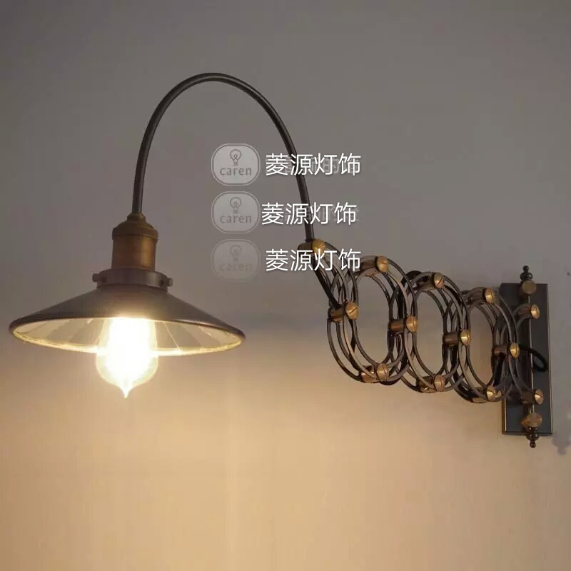 B-334 stretchable wall lamp copper + aluminum + iron wall lamp3