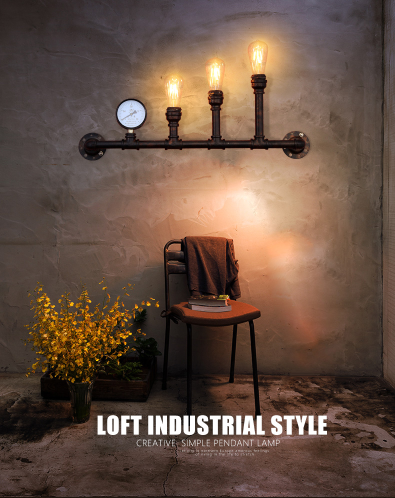 B-364 rust color iron art wall lamp creative personality wall lamp3