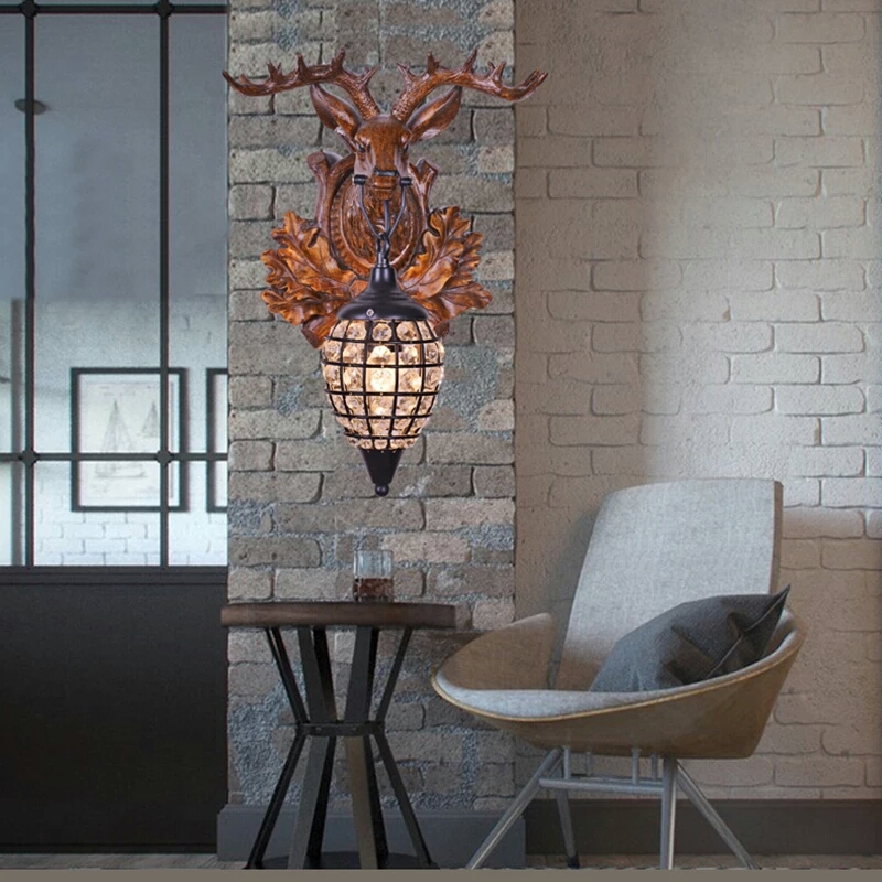 B-390 resin + iron wall lamp creative personality wall lamp large number1