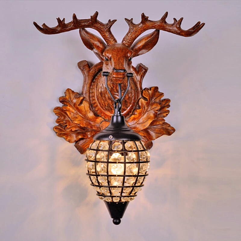 B-390 resin + iron wall lamp creative personality wall lamp large number2