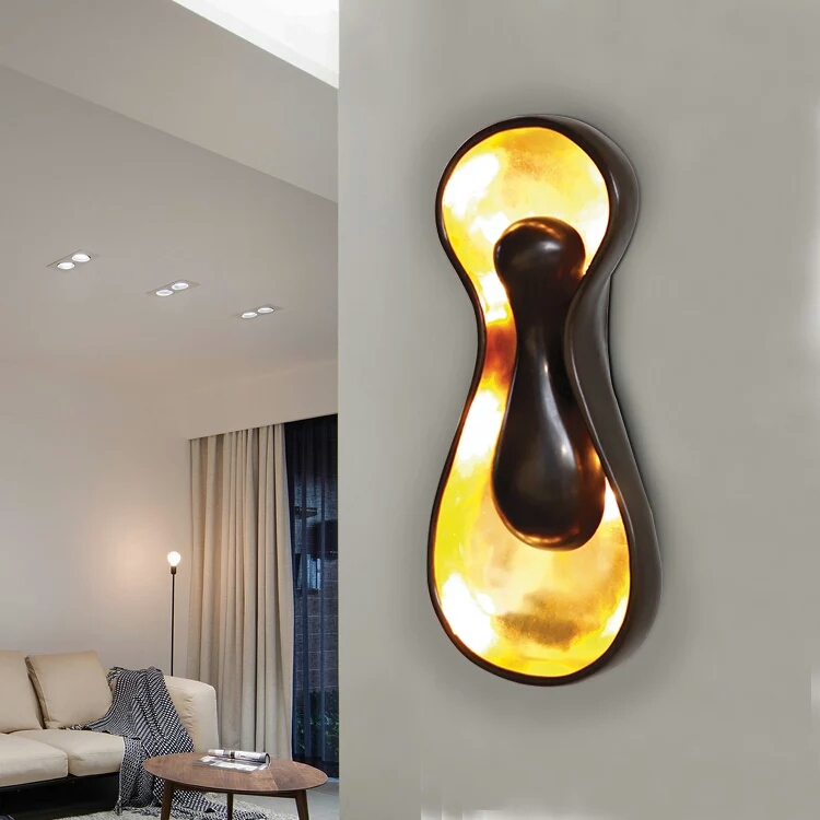 B-405 resin + gold foil wall lamp creative personality wall lamp3