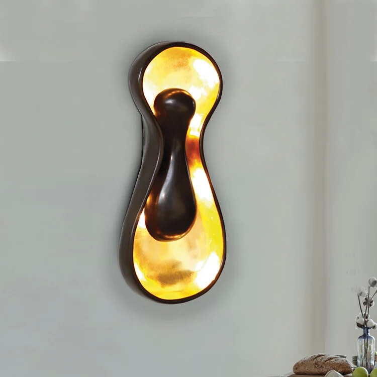 B-405 resin + gold foil wall lamp creative personality wall lamp4