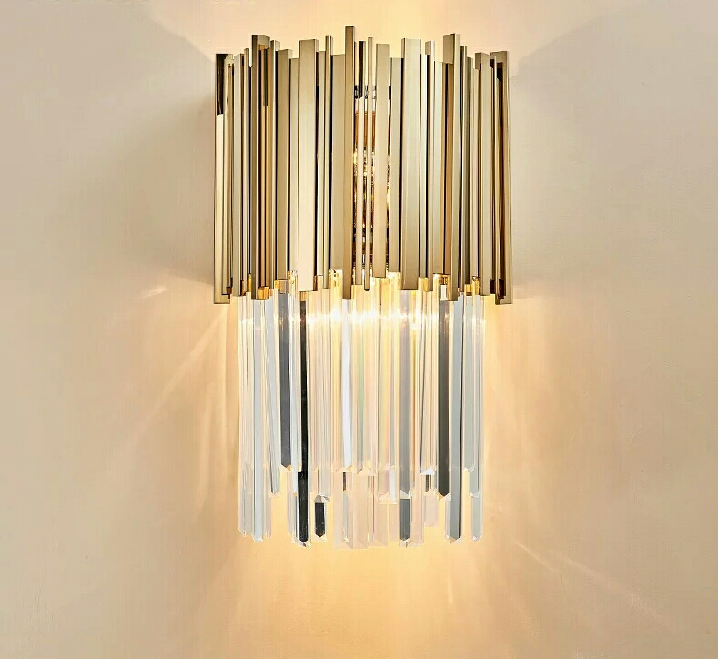 B-417 stainless steel + crystal wall lamp creative personality wall lamp3