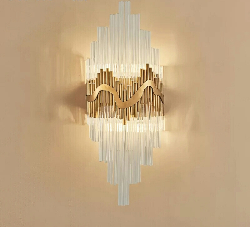 B-425 stainless steel + crystal wall lamp creative personality wall lamp3