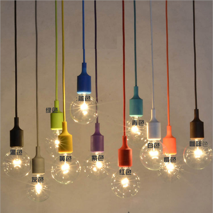 W-6244 silica gel chandelier send original LED bulb color optional1
