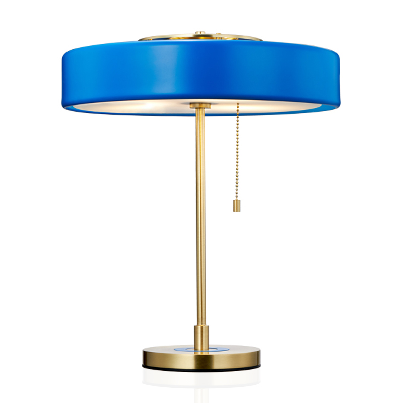 Iron and glass table lamp TD-2001 blue table lamp1