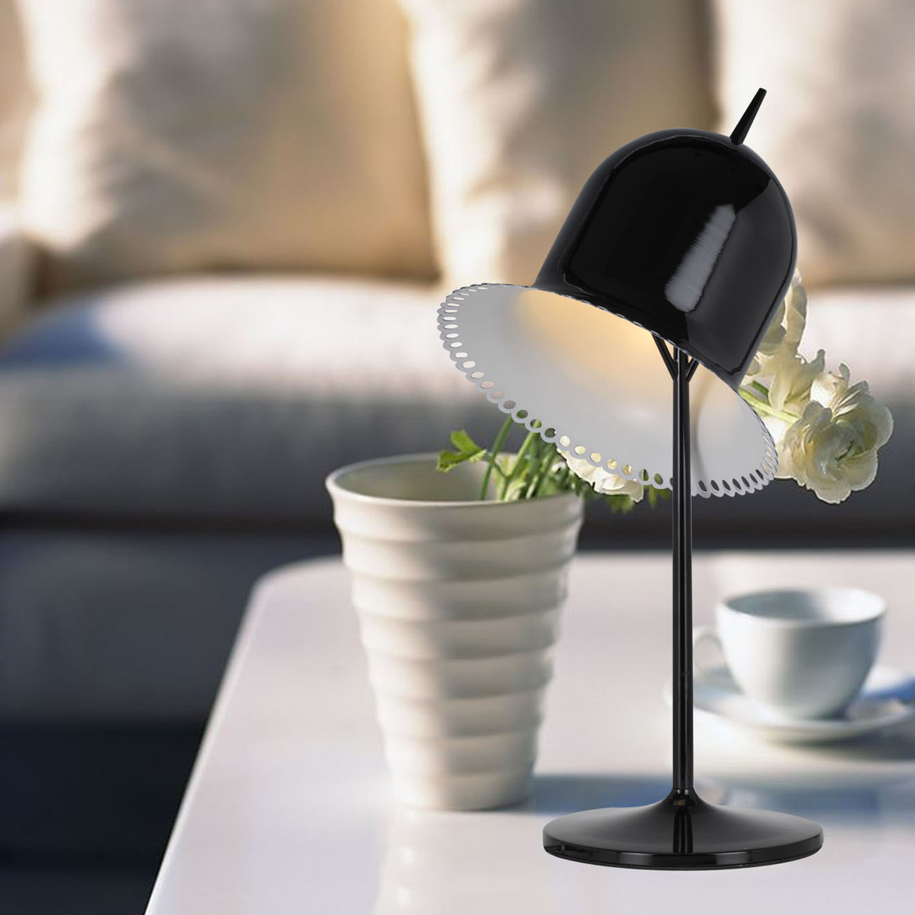 Fashion minimalist creative desk lamp TD-2036 black living room study Bedroom Table Lamp1