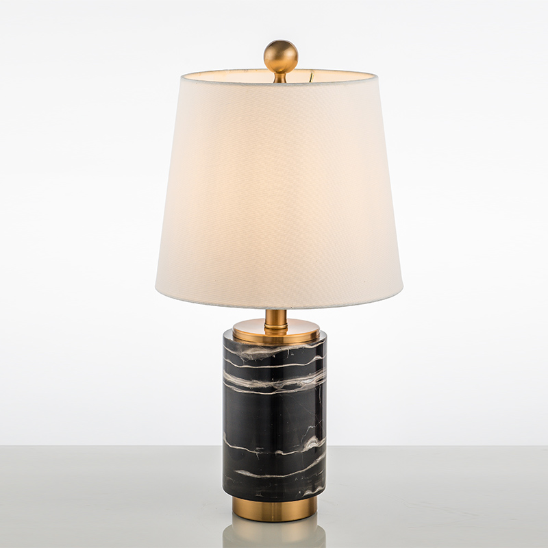 After the modern natural marble lamp TD-2136 study the living room bedroom lamp black1