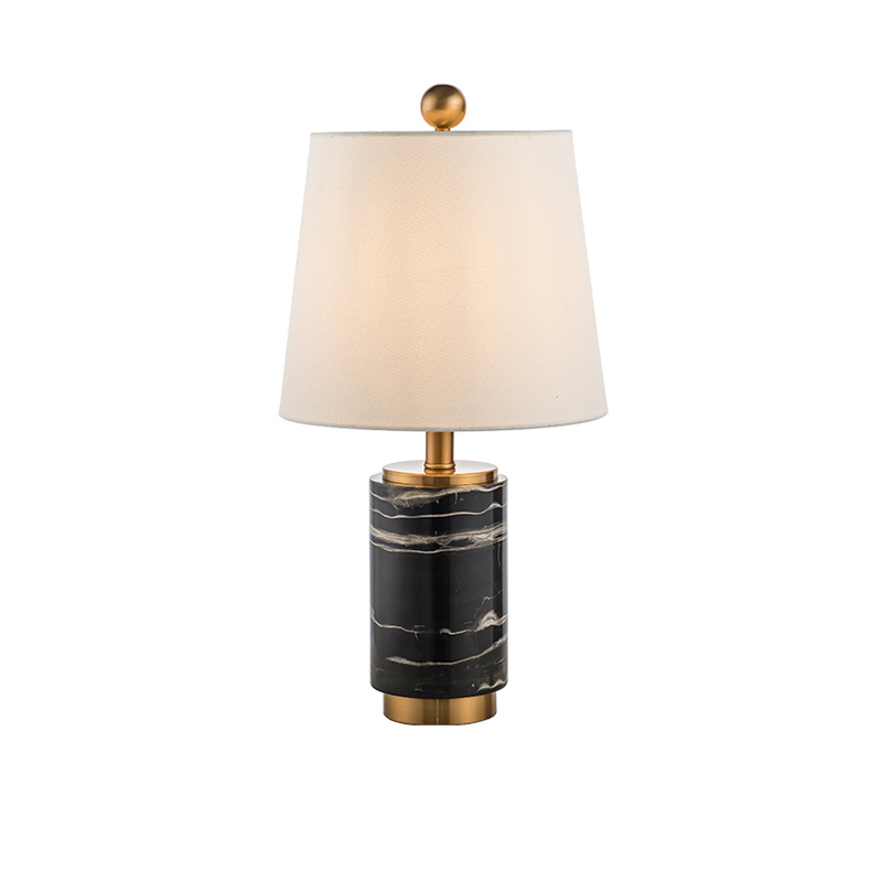 After the modern natural marble lamp TD-2136 study the living room bedroom lamp black2