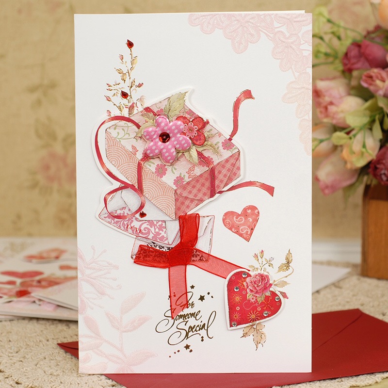 New! Pick up the wind card, Yi Nuo Valentine card / blessing card / holiday card 11102