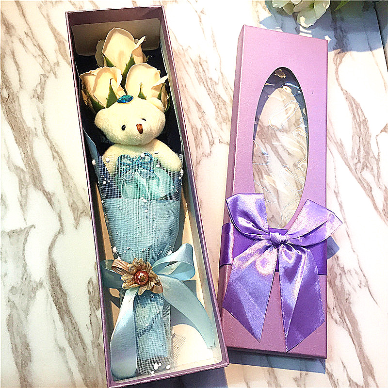 Christmas gifts, girls, small gifts, long boxes, bears, roses, emulation flowers.1