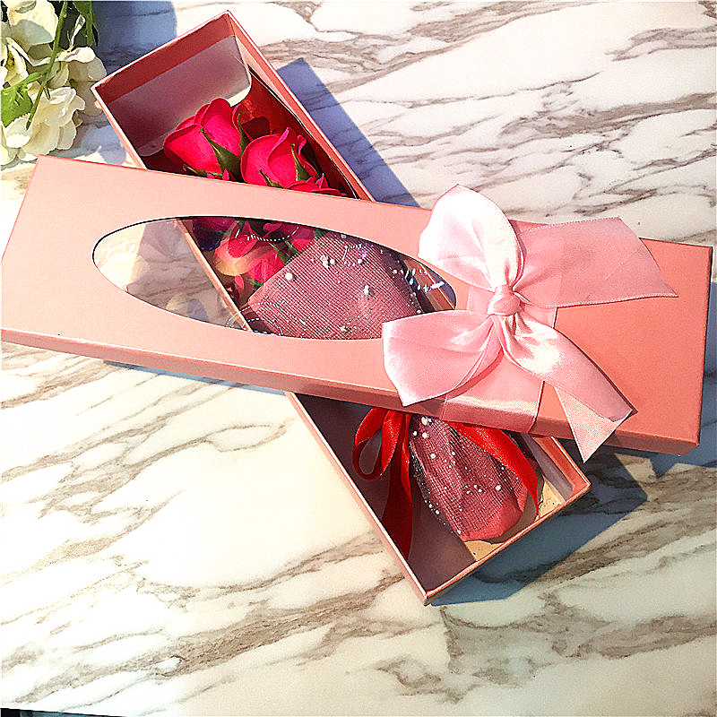 Christmas gift, girl gift, long box, rose, emulation flower.1