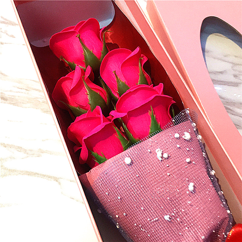 Christmas gift, girl gift, long box, rose, emulation flower.3