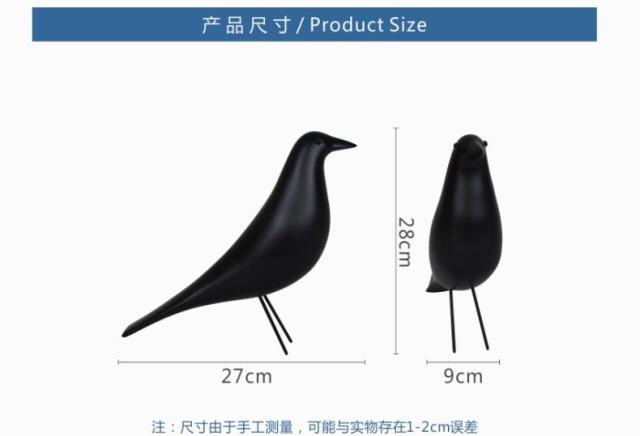 Post modernism creative Lamp Eames furnishings black bird living room bedroom study lamps2