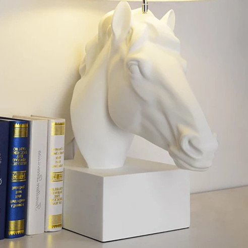 Post modernism fashion desk lamp TD- generous horse head white living room bedroom reading lamp3