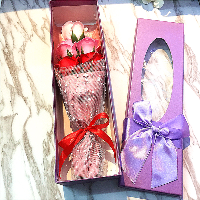 Christmas gift, girl gift box, rose simulation flower1