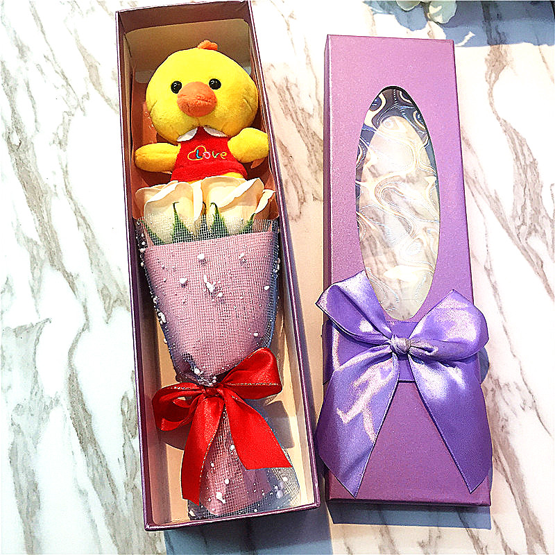 Christmas gift, girl gift box, lovely doll, rose simulation flower1