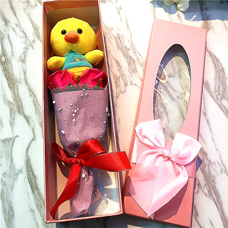 Christmas gift, girl gift box, lovely doll, rose simulation flower1